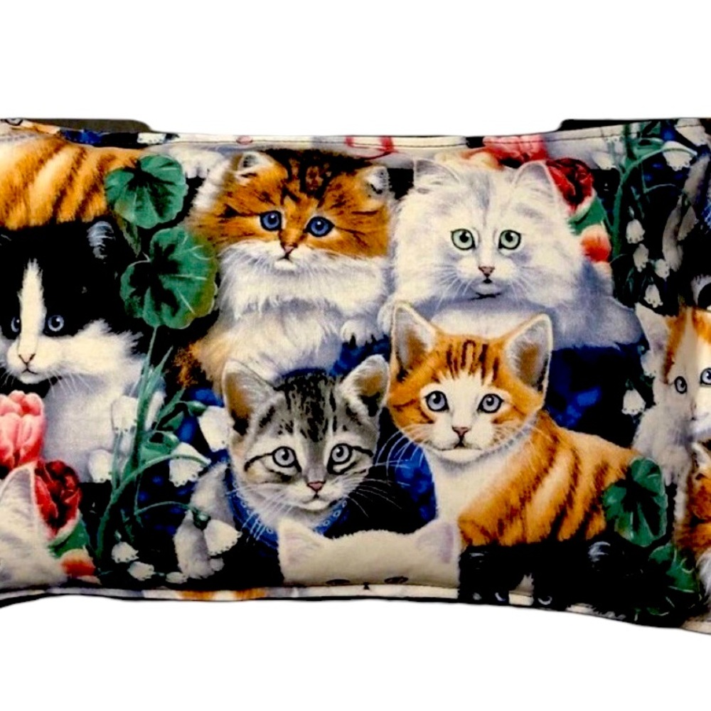 Cat kitten Print Soothing therapeutic healing rice or corn bags. Handmade with …
